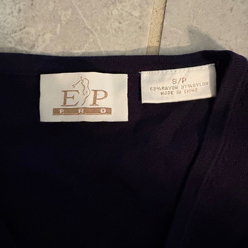 EP Pro Dark Navy Blue V-neck Sleeveless Knit Sweater Vest (Women's Small) - Picture 4 of 5